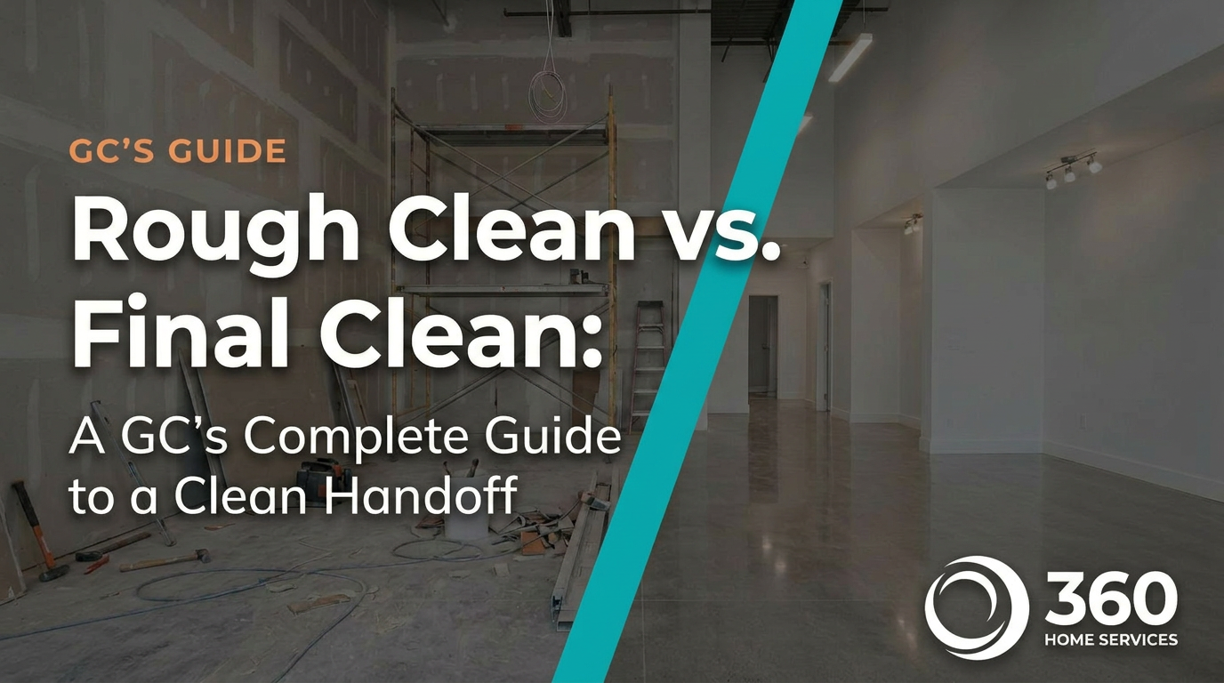 Rough Clean vs. Final Clean: A GC's Complete Guide to a Clean Handoff. 360 Home Services, Mesa AZ